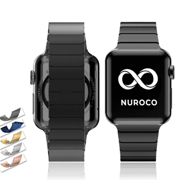 Luxury Stainless Steel Link Bracelet Minimal Band w/ Adapters Series 7